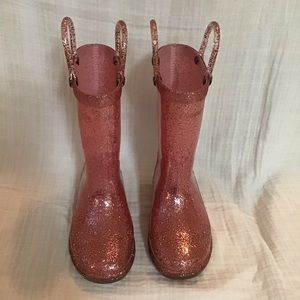 Pink Glitter Light Up Toddler Rain Boots, Size 7/8